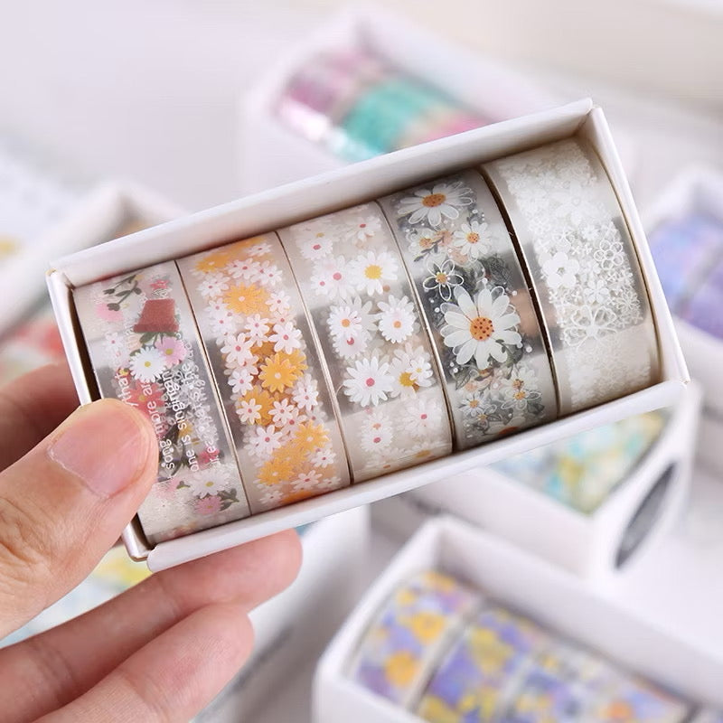 Flower sticker tape roll