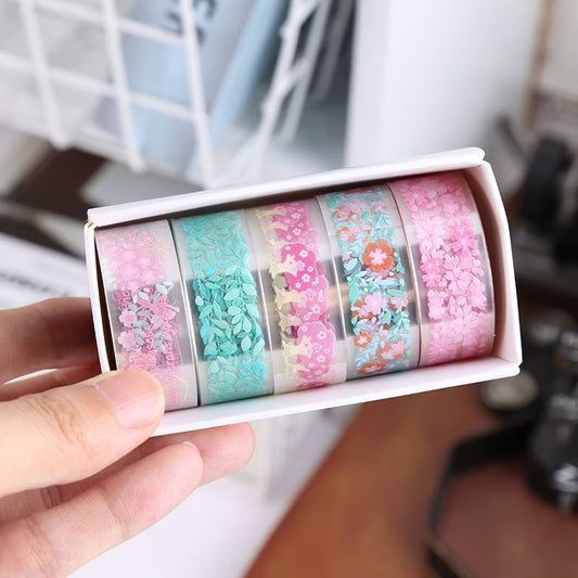 Flower sticker tape roll