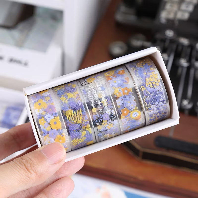 Flower sticker tape roll