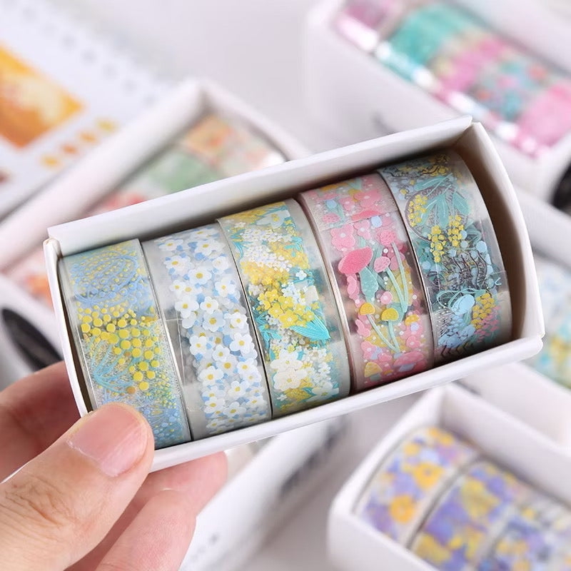 Flower sticker tape roll