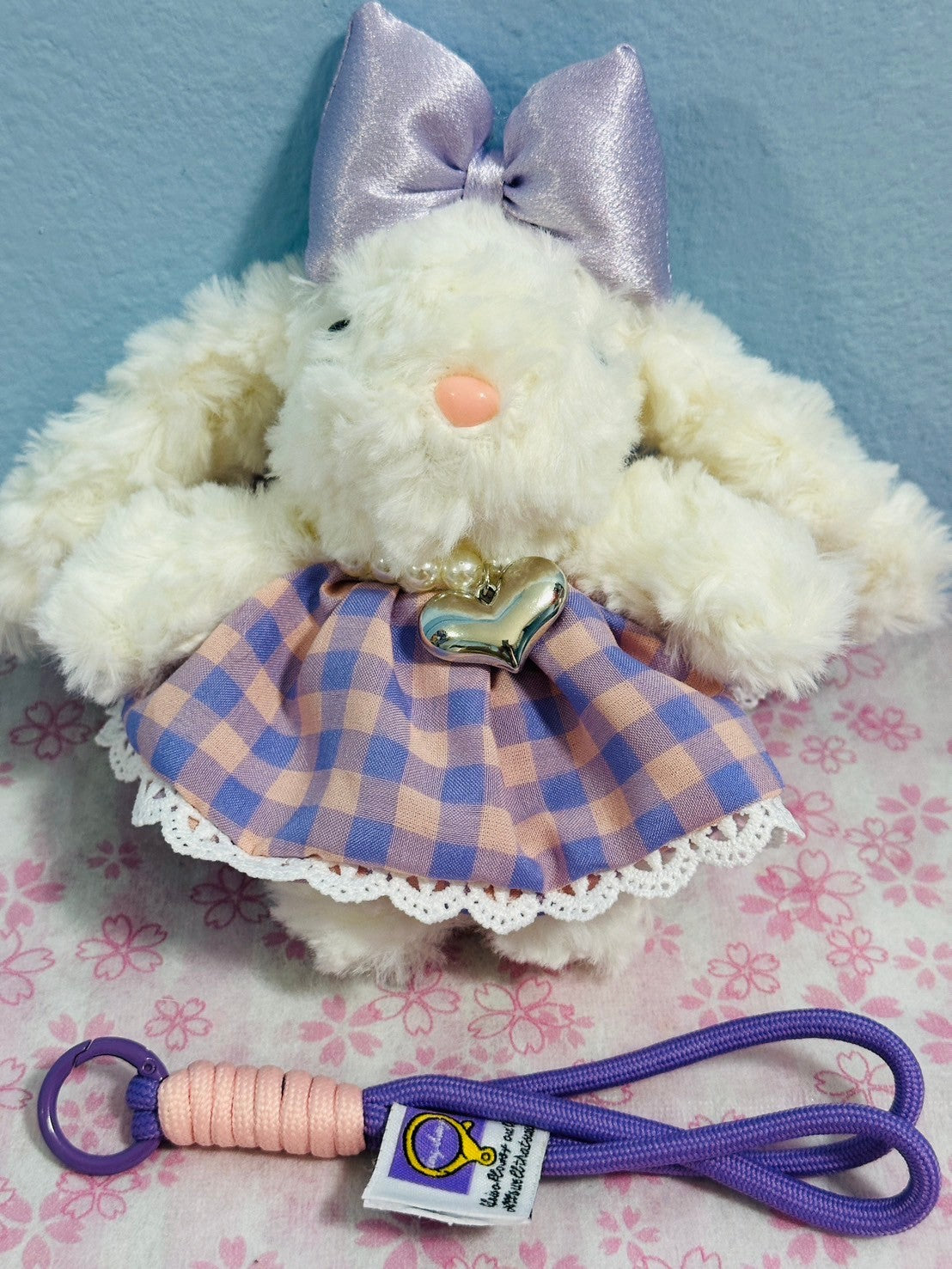 Rabbit Plush With Strap 8 inches