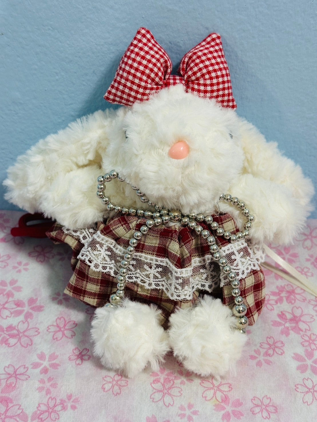 Rabbit Plush With Strap 8 inches