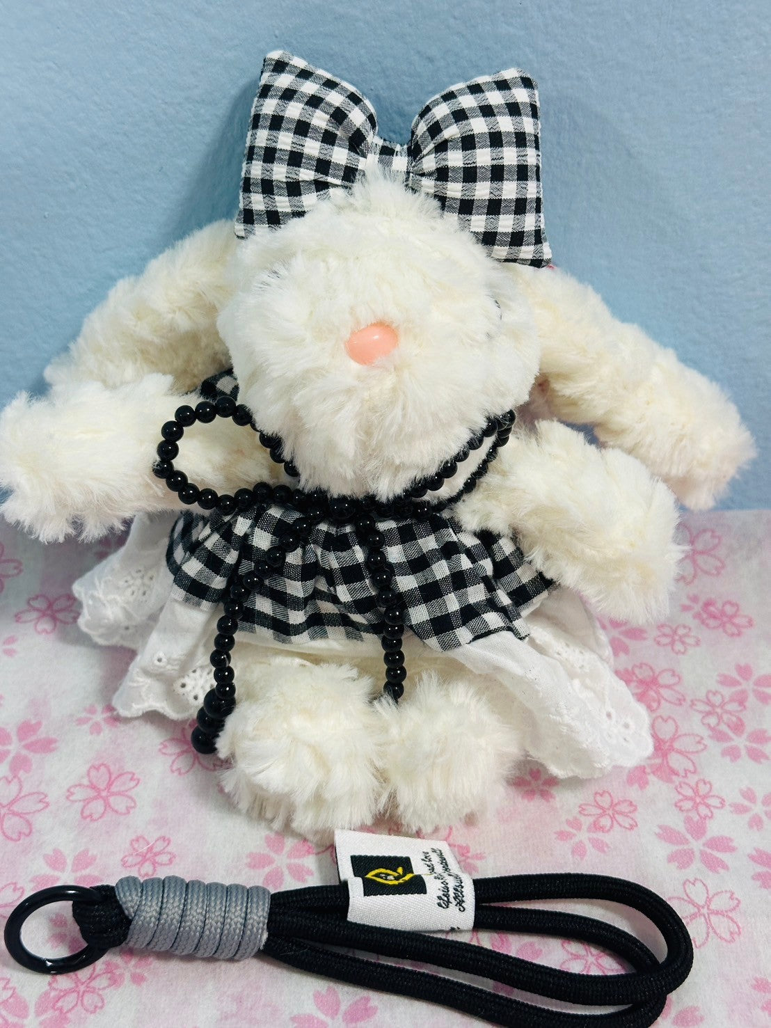 Rabbit Plush With Strap 8 inches