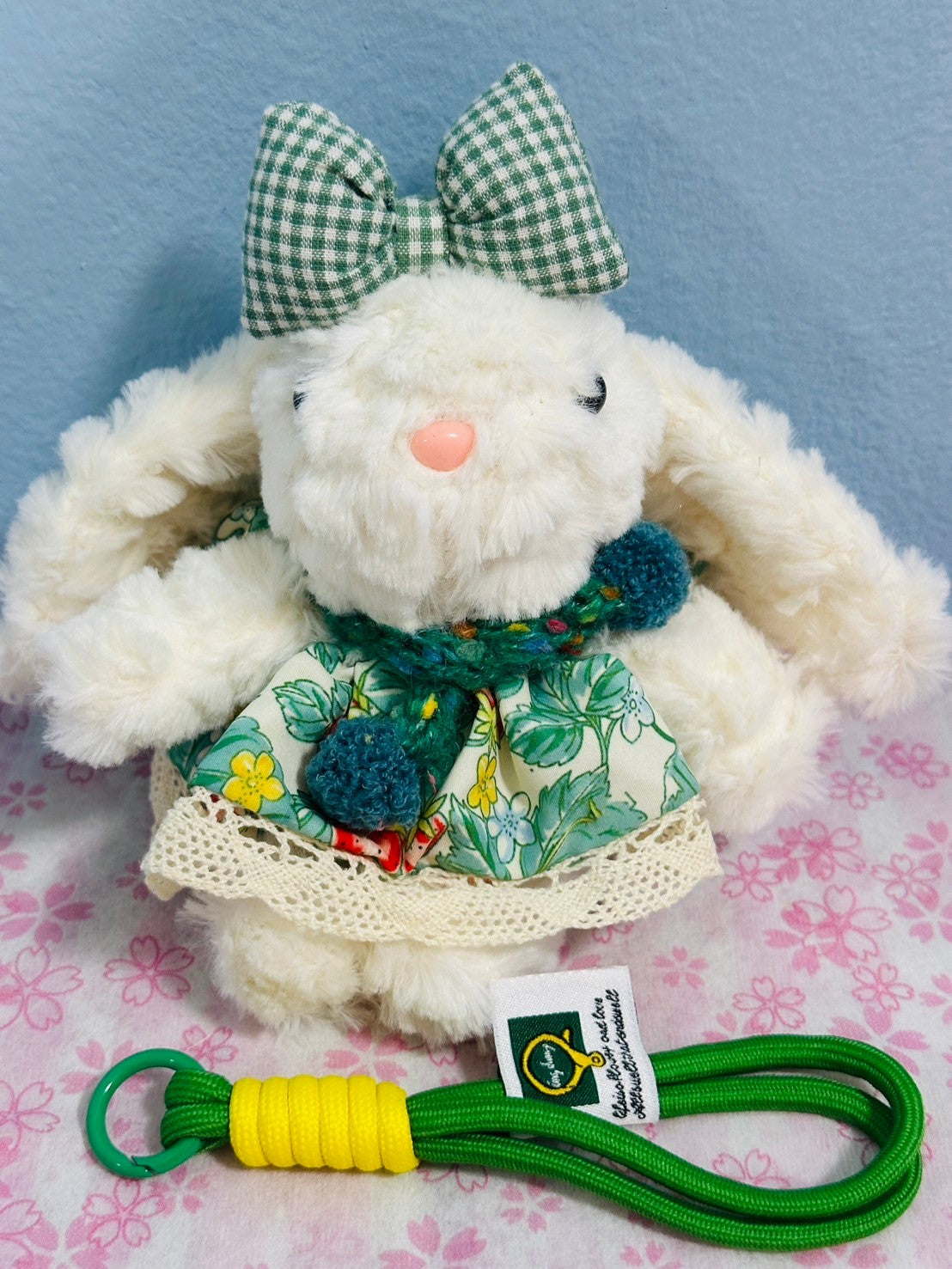 Rabbit Plush With Strap 8 inches