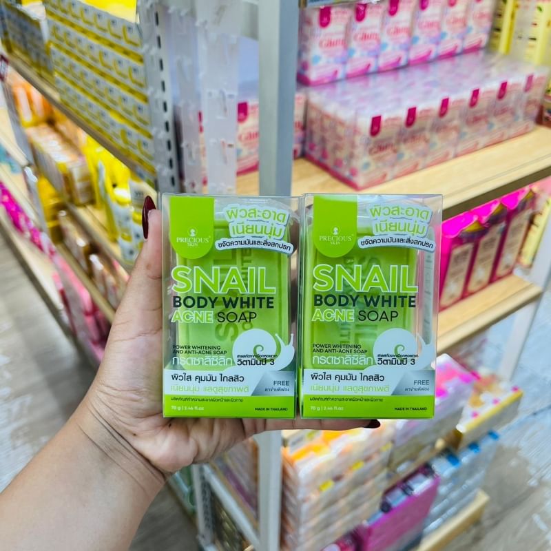 Snail body white acne soap 70 g.